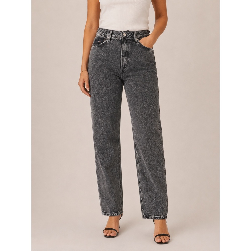 Tommy‎ Hilfiger High-Rise Washed Black Jeans